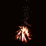 brennendes Osterfeuer