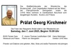 Traueranzeige Prälat Georg Kirchmeir - Steingaden